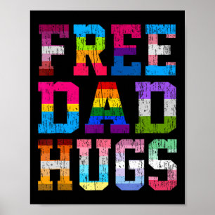 Pap knuffelt voor Pride Maand LGBT Vaders Dag Poster