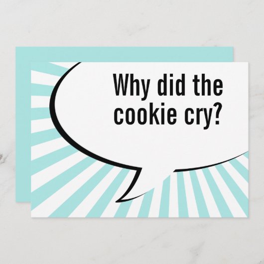 pap koekjesgrap kaart (Voorkant / Achterkant)