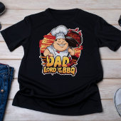 Pap Koning van BBQ Grill Liefde Pap Vaders Dag T-shirt