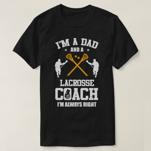 Pap Lacrosse is een pap en een lacrosse coach. T-shirt (Design voorkant)