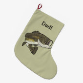 Pap: Largemouth Bass Grote Kerstsok (Voorkant (Hangend))