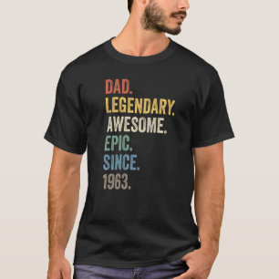 Pap Legendary Geweldige Epic sinds 1963  geboorte T-shirt