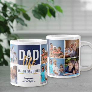 Pap Life is Best Life 8 Foto Blue, speciaal gepers Grote Koffiekop