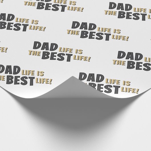 Pap Life is de beste prijs voor vader. Cadeaupapier (Hoek)