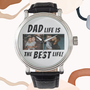 Pap Life is het beste leven 2 Foto's vader Horloge