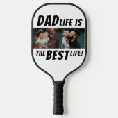 Pap Life is het beste leven 2 Foto's vader Pickleball Paddle (Achterkant)