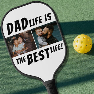 Pap Life is het beste leven 2 Foto's vader Pickleball Paddle