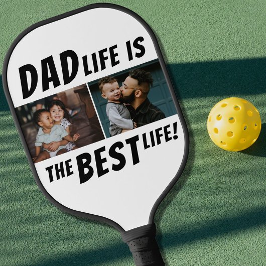 Pap Life is het beste leven 2 Foto's vader Pickleball Paddle