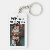 Pap Life is het beste leven 2 Foto's vader Sleutelhanger (achterkant)