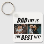 Pap Life is het beste leven 2 Foto's vader Sleutelhanger (Voorkant)