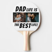 Pap Life is het beste leven 2 Foto's vader Tafeltennisbatje (Voorkant)