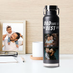 Pap Life is het beste leven 2 Foto's vader zwart Waterfles<br><div class="desc">Pap Life is het beste leven 2 Foto's Vader Zwarte stalen flesje. Dit waterflesje is het perfecte cadeau voor elke vader die weet dat vader zijn het beste is dat hij ooit is overkomen. In het ontwerp staat het citaat "Papa-leven is het beste leven" in vette witte letters die elke...</div>