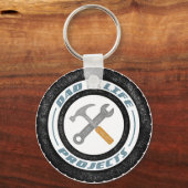 Pap life projecten knop sleutelhanger (Voorkant)