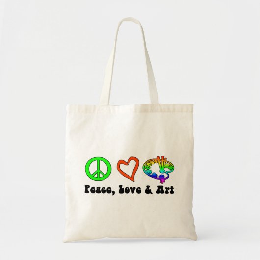 Pap, Love & Art Signs Bag Tote Bag (Voorkant)