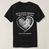Pap Lung Cancer Awareness geeft White Ribbon Lung T-shirt (Design voorkant)