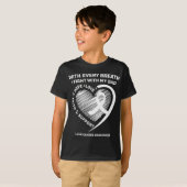 Pap Lung Cancer Awareness geeft White Ribbon Lung T-shirt (Voorkant volledig)