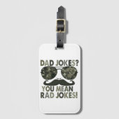 Pap maakt grapjes, je bedoelt slechte grappen; gra bagagelabel (Voorkant (verticaal))