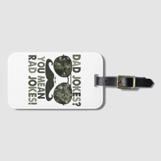 Pap maakt grapjes, je bedoelt slechte grappen; gra bagagelabel (Voorkant (horizontaal))