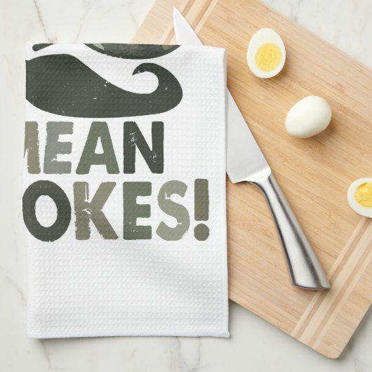 Pap maakt grapjes, je bedoelt slechte grappen; gra theedoek (Quarter Fold)