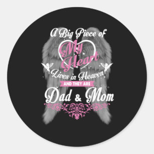 Pap Mam Mijn engelen Herinneringen aan ouders in d Ronde Sticker
