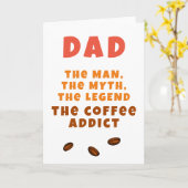 Pap Man Myth Legend Koffieverslaafde Grappige Vade Kaart (Gele Bloem)
