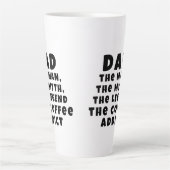 Pap Man Myth Legend Koffieverslaafde Grappige Vade Latte Mok (Voorkant)