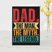 Pap man mythe legende grappige retro, diep geschok kaart (Gele Bloem)