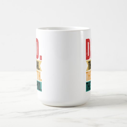 Pap man mythe legende grappige retro, diep geschok koffiemok (Center)