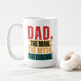 Pap man mythe legende grappige retro, diep geschok koffiemok