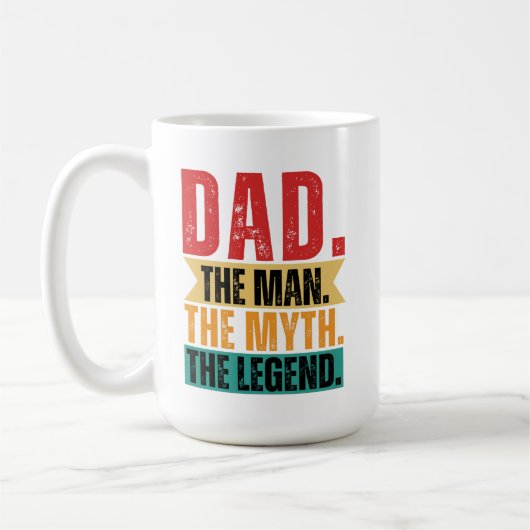 Pap man mythe legende grappige retro, diep geschok koffiemok (Links)