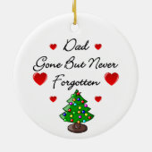 Pap Memorial Ceramic kerstboomversiering Keramisch Ornament (Achterkant)