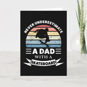 Pap met een Skateboard Funny Gift Fathers Day Kaart