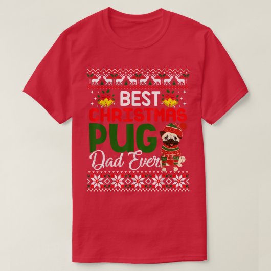 Pap met Kerstmis grappig lelijke smakelaar T-shirt (Design voorkant)