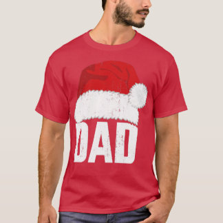 Pap met santa claus pet overeenkomende kerstkerstm t-shirt