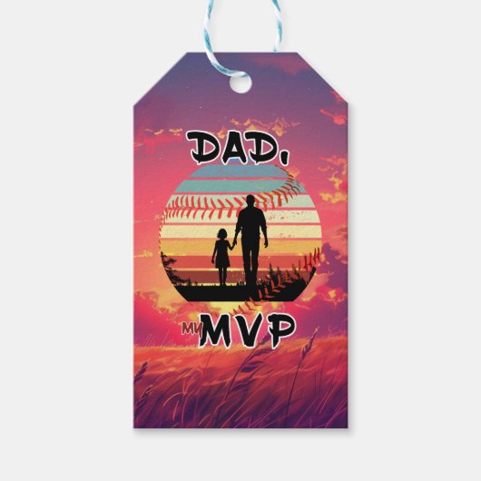 Pap, mijn MVP - Meisje en papa Cadeaulabel (Voorkant)