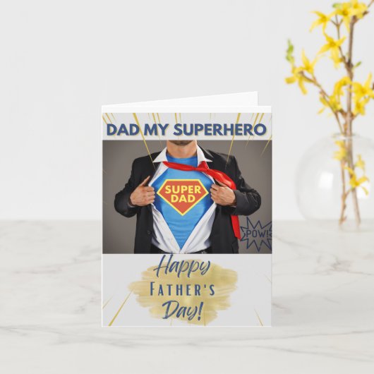Pap Mijn Superheld - Fijne Vaderdag! Kaart (Gele Bloem)