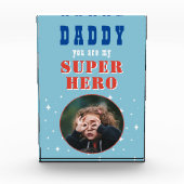 Pap mijn superheld Hero Fun Vader's dag Fotoblokken (Voorkant)