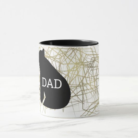 Pap Minimalistische Beer Mok Abstracte Folie (Midden)