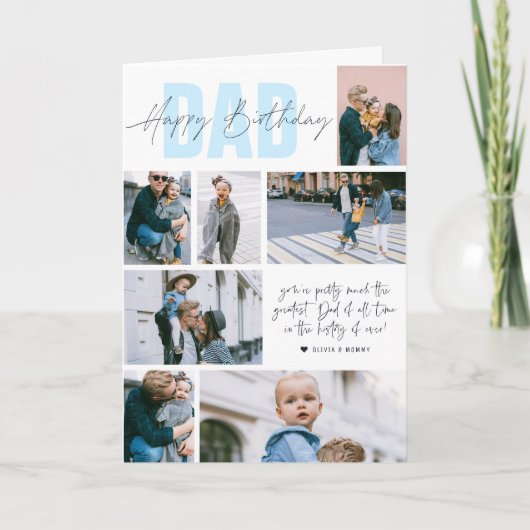 Pap| Moderne fotocollage 7 Kaart (Voorkant)