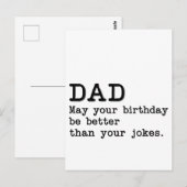 Pap, moge je verjaardag beter zijn dan je grapjes briefkaart (Voorkant / Achterkant)