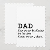 Pap, moge je verjaardag beter zijn dan je grapjes feestdagenkaart (Voorkant / Achterkant)