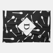 Pap Monogram Black Kitchen Towel Theedoek (Horizontaal)