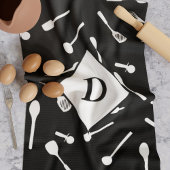 Pap Monogram Black Kitchen Towel Theedoek