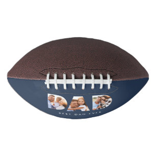Pap multi-foto typografie blauw-modern american football
