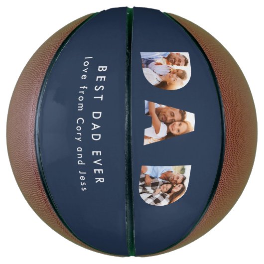 Pap multi-foto typografie blauw-modern basketbal (Verticaal)