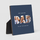 Pap multi-foto typografie blauw-modern fotoplaat (Voorkant)