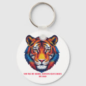 Pap, My Hero – Fierce Tiger Head Acryl Sleutelhang Sleutelhanger (Voorkant)