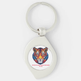 Pap, My Hero – Fierce Tiger Head Acryl Sleutelhang Sleutelhanger