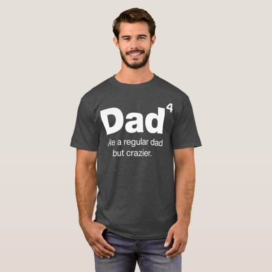 Pap naar de 4e Power Pap maar gekker van Pap T-shirt (Voorkant volledig)