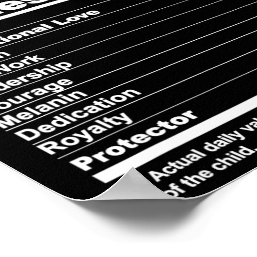 Pap Nutrition Facts Poster (Hoek)